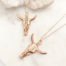 Load image into Gallery viewer, Bull Skull Necklace
