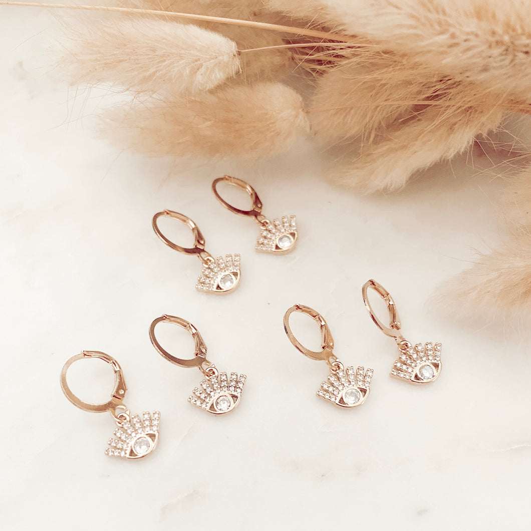 Eye Mini Hoops