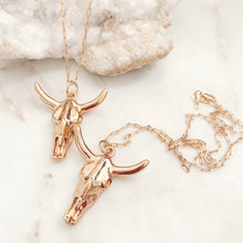 Load image into Gallery viewer, Bull Skull Necklace
